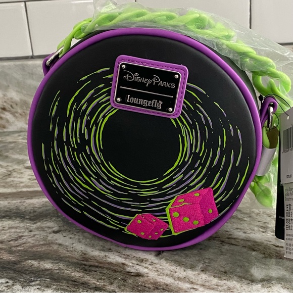 Loungefly Disney Parks Oogie Boogie Glow in the Dark Crossbody Purse - Picture 3 of 12